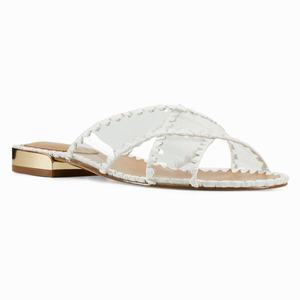 Nine West Ieni Flat Slides - White - Ireland (GK1976843)